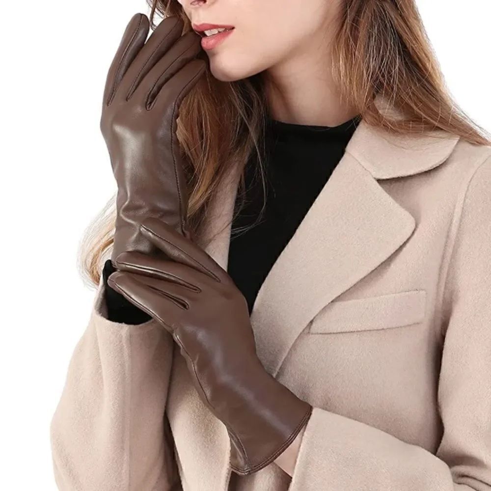 Brown Leather Gloves